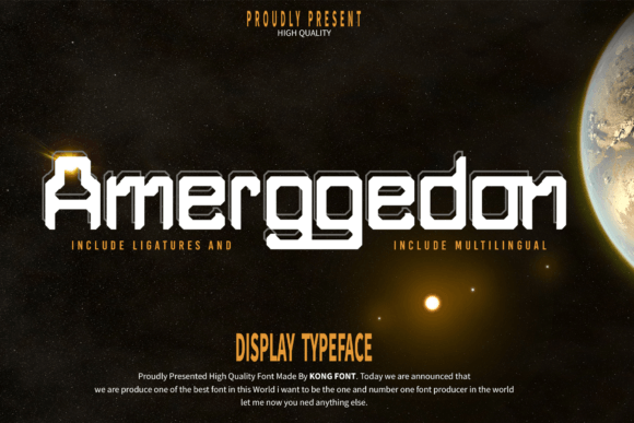 Amerggedon: A Bold, Modern Display Font for Digital Branding