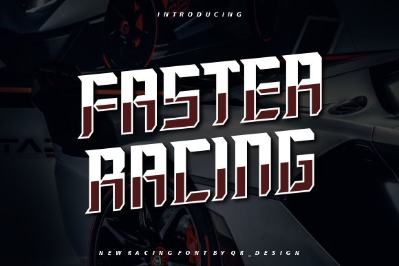 Faster Racing: A Bold Display Font That Elevates Your Brand