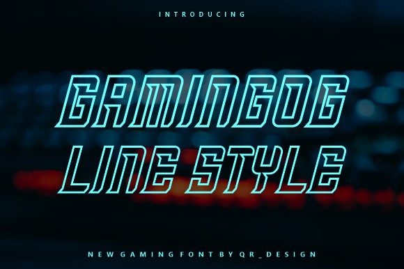 Gamingog Line: A Bold Display Font for Digital Branding