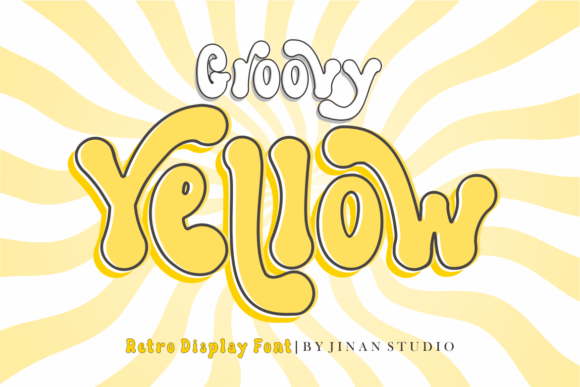 Groovy Yellow: A Playful Retro Display Font That Pops