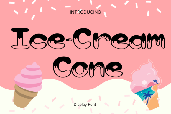 Ice-Cream Cone Font for Creative Projects