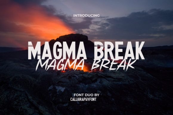 Magma Break: A Bold, Sporty Display Font for Handmade Creators