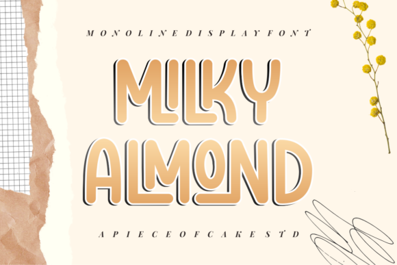 Milky Almond: A Playful Display Font for Handmade Brands