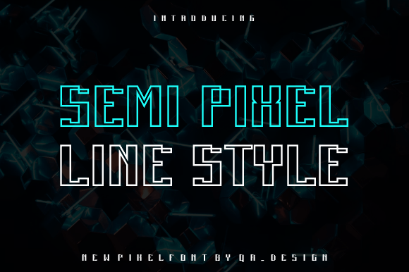 Semi Pixel Line: Bold Display Font