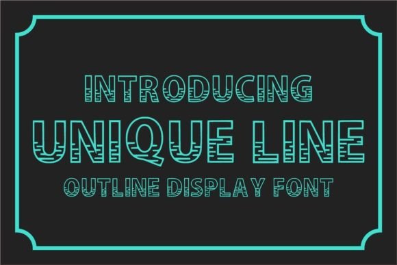 Unique Line Font for Bold Web Design
