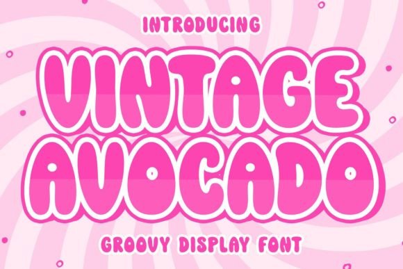Vintage Avocado: A Groovy Display Font for Handmade Brands